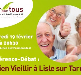 Conférence-Débat : Bien Vieillir à Lisle sur Tarn !