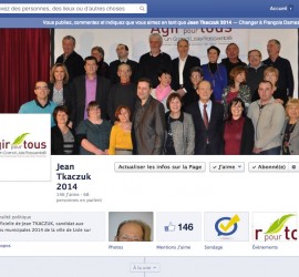 Page FACEBOOK de Jean TKACZUK, candidat aux élections municipales 2014 de la ville de Lisle sur Tarn.