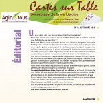 Cartes sur Table N°1 - Septembre 2015