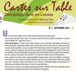 Cartes sur Table N°1 - Septembre 2015